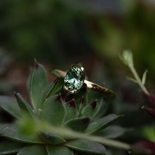 Kép betöltése a galériamegjelenítőbe: Bethany - Menta zöld turmalin sárga arany gyűrű