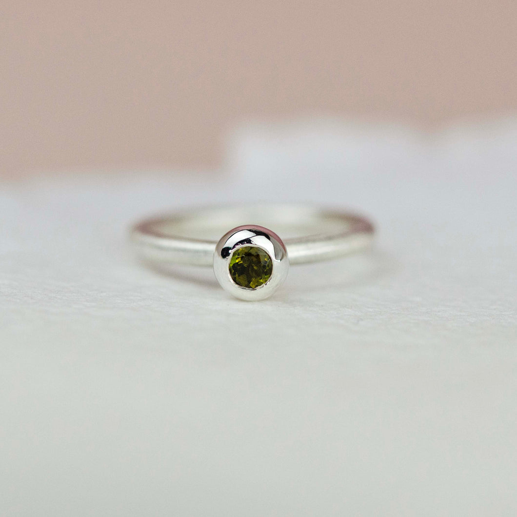 ORIGO M ezüst gyűrű turmalinnal - 49 méret