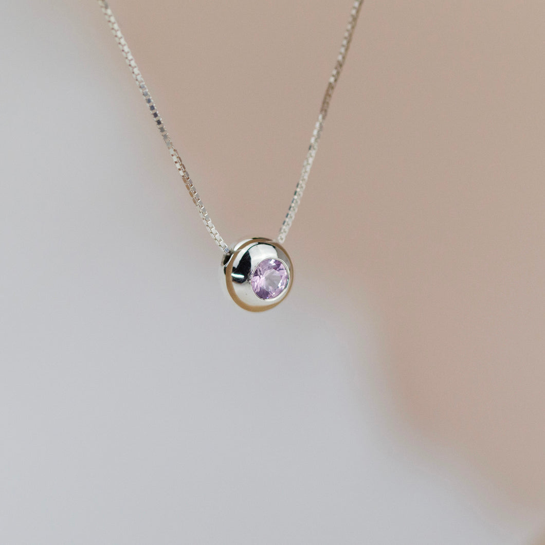 ORIGO Sphere L nyaklánc - halvány lila zafír