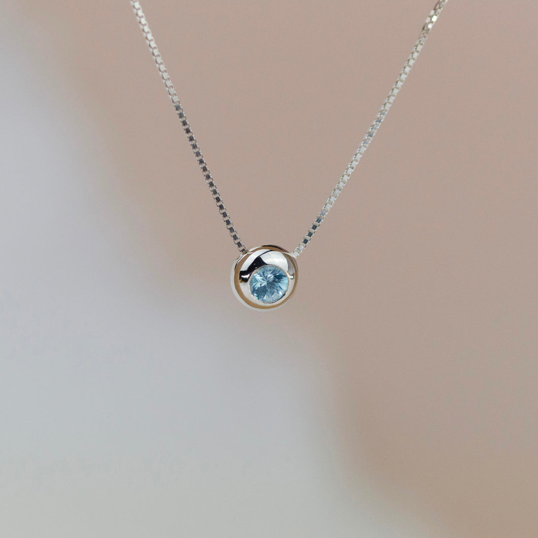 ORIGO Sphere M nyaklánc - világos kék cirkonnal